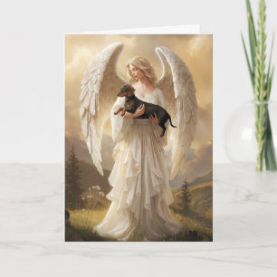 Cartão Dachshund e Angel Card