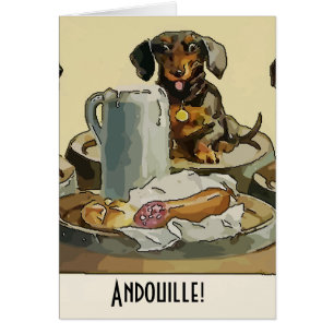 Cartão Dachshund e cerveja, adicionar texto