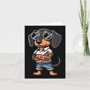 Cartão Dachshund Eu Adoro Tatuagem De Cachorro Engraçado 