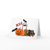 Dachshund Halloween Card