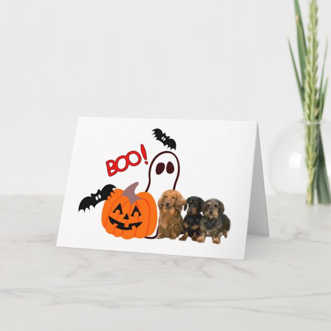 Cartão Dachshund Halloween Card (Frente)