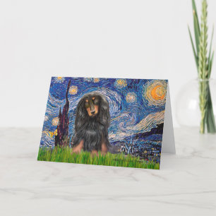 Cartão Dachshund (LHBT) - Starry Night