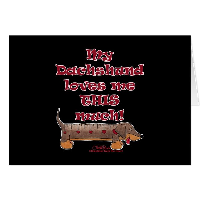 Cartão Dachshund Love Meter (Frente Horizontal)