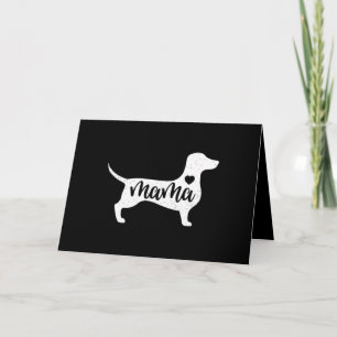 Cartão Dachshund Mors Day Mama Cachorro Mãe Pata Dar Pre