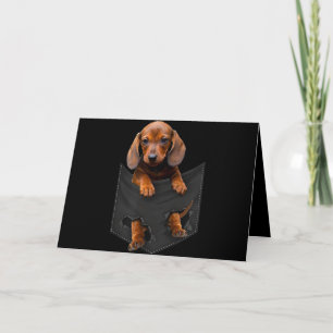 Cartão Dachshund No Meu Pocket Dachshund Weiner Dog Gift