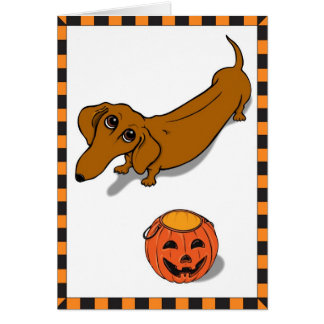 Cartão Dachshund obtido dos deleites