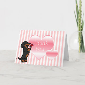 Cartão Dachshund Preto e Suave