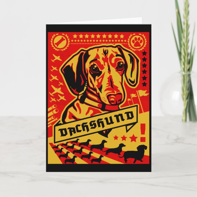 Cartão Dachshund Propaganda (Frente)