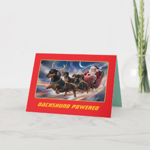 Cartão Dachshund Reindeer