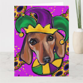CARTÃO DACHSHUND VERMELHO