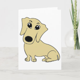 Cartão dachshund wheaton desenho animado