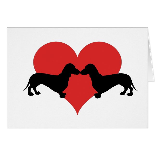 Cartão Dachshundlove (Frente Horizontal)