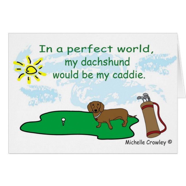 Cartão DachshundTan (Frente Horizontal)