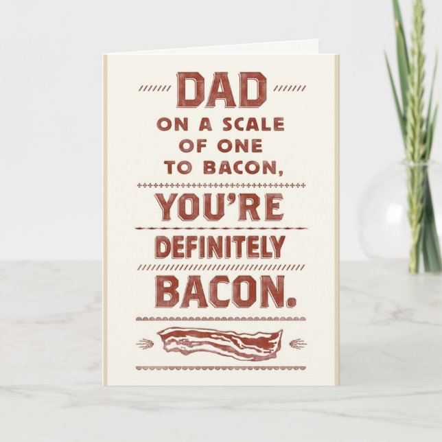 Cartão Dad Bacon Birthday Card (Frente)