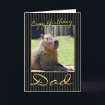 Cartão Dad Birthday Card With Capybara<br><div class="desc">Dad Birthday Card With Capybara</div>