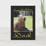 Cartão Dad Birthday Card With Capybara<br><div class="desc">Dad Birthday Card With Capybara</div>