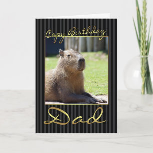 Cartão Dad Birthday Card With Capybara