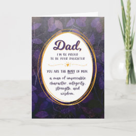 Cartão Dad Birthday, I'm Proud to be Your Daughter Card