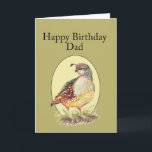 Cartão Dad, Birthday Watercolor California Quail Bird<br><div class="desc">father,  dad Birthday Watercolor California Quail Bird</div>