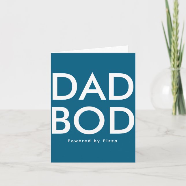 Cartão Dad Bod Wered By Zza Funny Modern Fathers Day  (Frente)