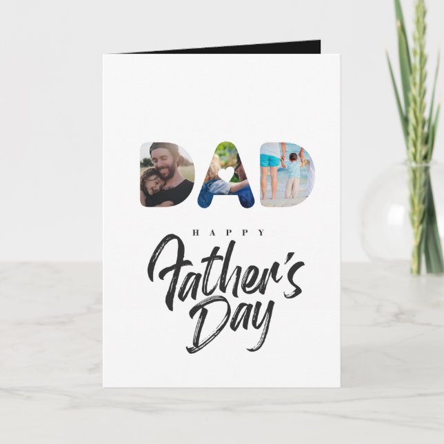 Cartão DAD Cutout Photo Collage Personalized gift (Frente)