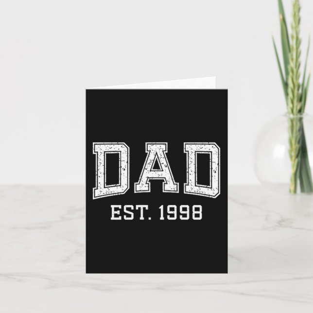 Cartão Dad Est 1998 Dad D Fathers Day Ized  (Frente)