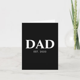 Cartão Dad Established Minimal Simple Fathers Day