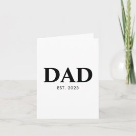 Cartão Dad Established Minimal Simple Year Fathers Daya