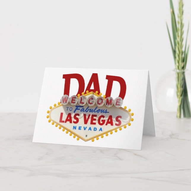 Cartão DAD Father's Day or Birthday Las Vegas Card (Frente)