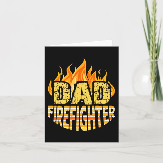 Cartão Dad Firefighter Fireman Gift Proud Firefighter Quo (Frente)