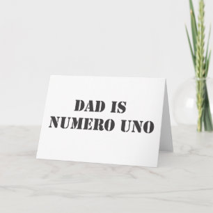 Cartão dad is numero uno