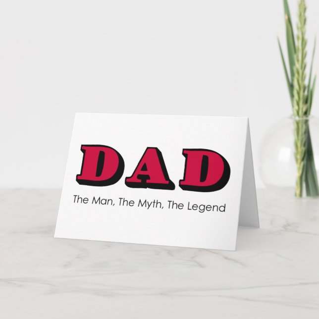Cartão Dad - Man, Myth, Legend Greeting Card Father's day (Frente)