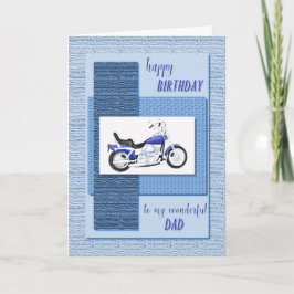 Cartão Dad, motor bike birthday