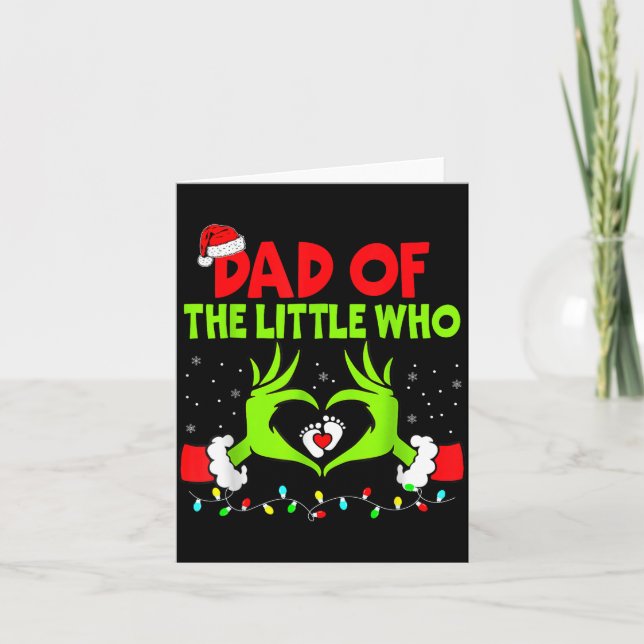 Cartão Dad Of The Little Who Funny Christmas Pregnancy An (Frente)