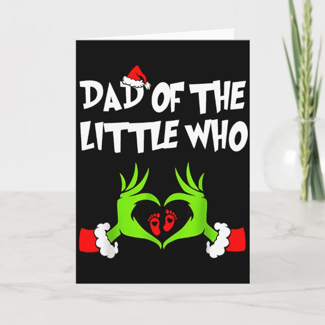 Cartão Dad Of The Little Who Funny Christmas Pregnancy An (Frente)