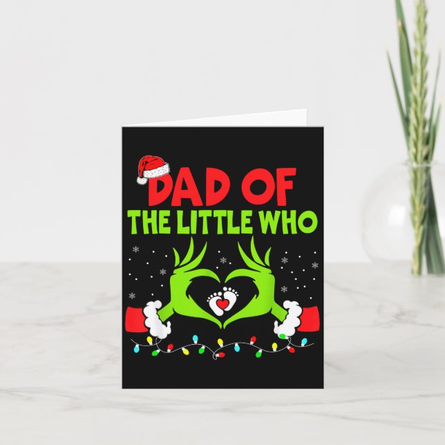 Cartão Dad Of The Little Who Funny Christmas Pregnancy An (Frente)
