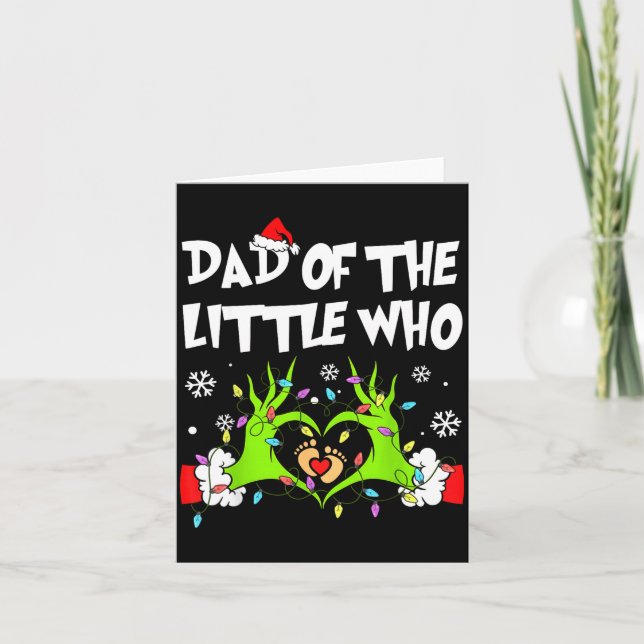 Cartão Dad Of The Little Who Funny Christmas Pregnancy An (Frente)