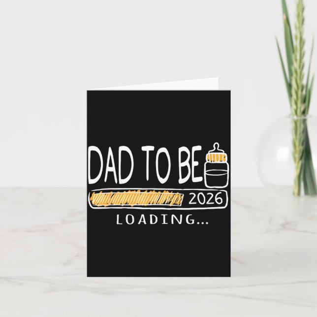 Cartão Dad To Be 2026 Loading Pregnancy Announcement New  (Frente)