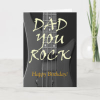 Dad You Rock Custom Happy Birthday Greeting