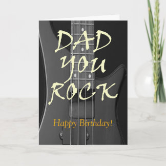 Cartão Dad You Rock Custom Happy Birthday Greeting