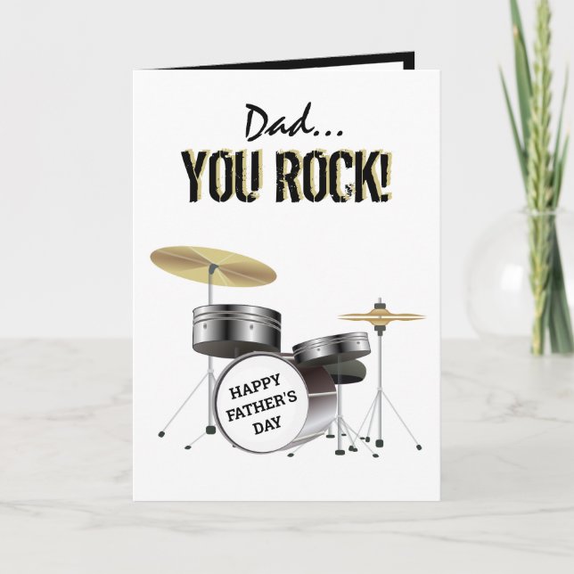 Cartão Dad...You Rock! Father's Day (Frente)