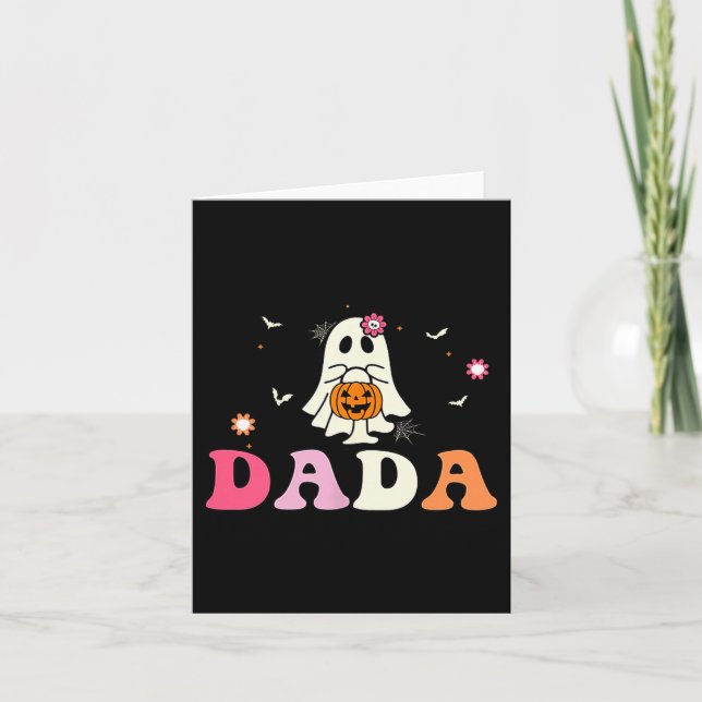 Cartão Dada Ghost Boo One Soky Dad First Halloween Birthd (Frente)