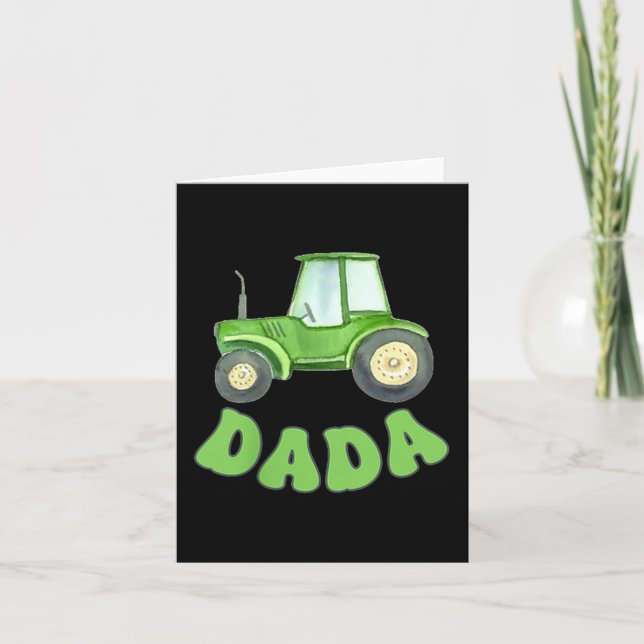 Cartão Dada Of The Birthday Boy Tractor Farm Trucks Famil (Frente)