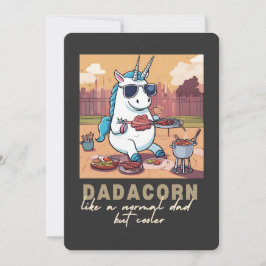 Cartão Dadacorn Unicorn Dad Churrasco Dad