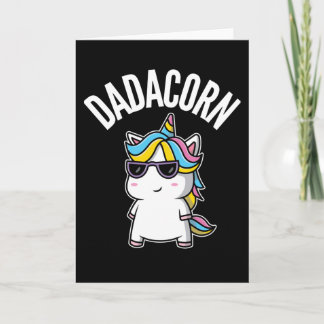 Cartão Dadacorn Unicorn Dad Dabbing Rainbow Father's Day
