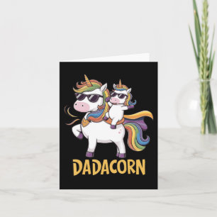Cartão Dadacorn Unicórnio Engraçado Pai Gráfico Dia dos P