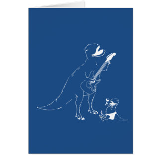 Cartão Dadasaurus Rox! Rocha do dinossauro do pai e do