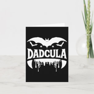Cartão Dadcula Halloween Bat Vampire Presas Fluindo Efeit