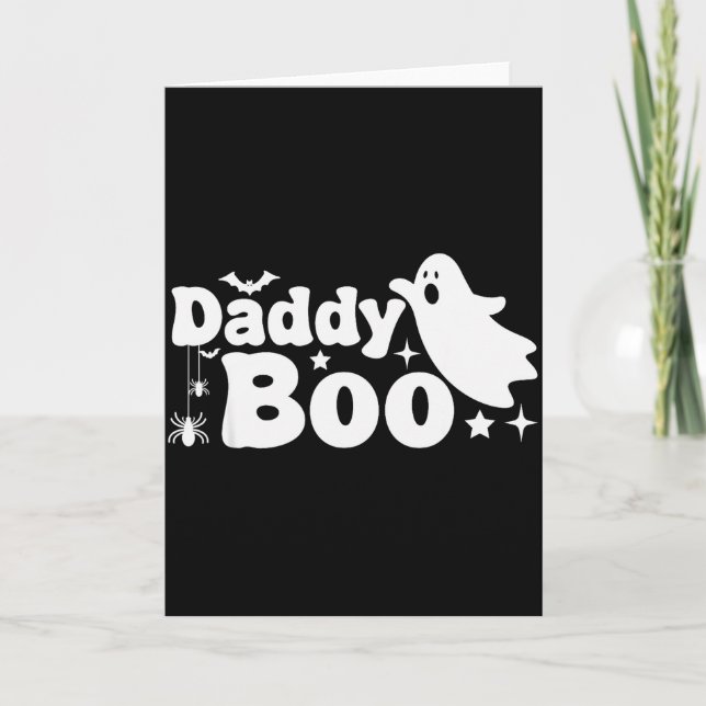 Cartão Daddy Boo Funny Ghost Halloween Family Matching  (Frente)