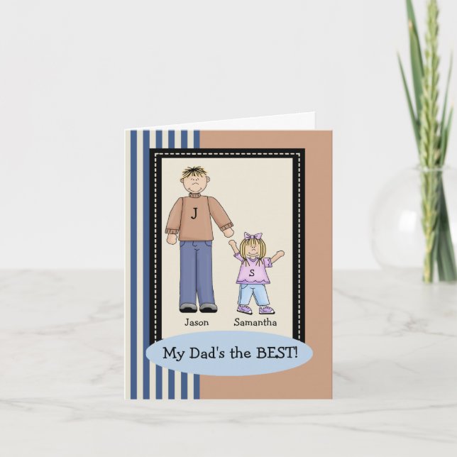 Cartão Daddy's Little Girl Father's Day Card (Frente)
